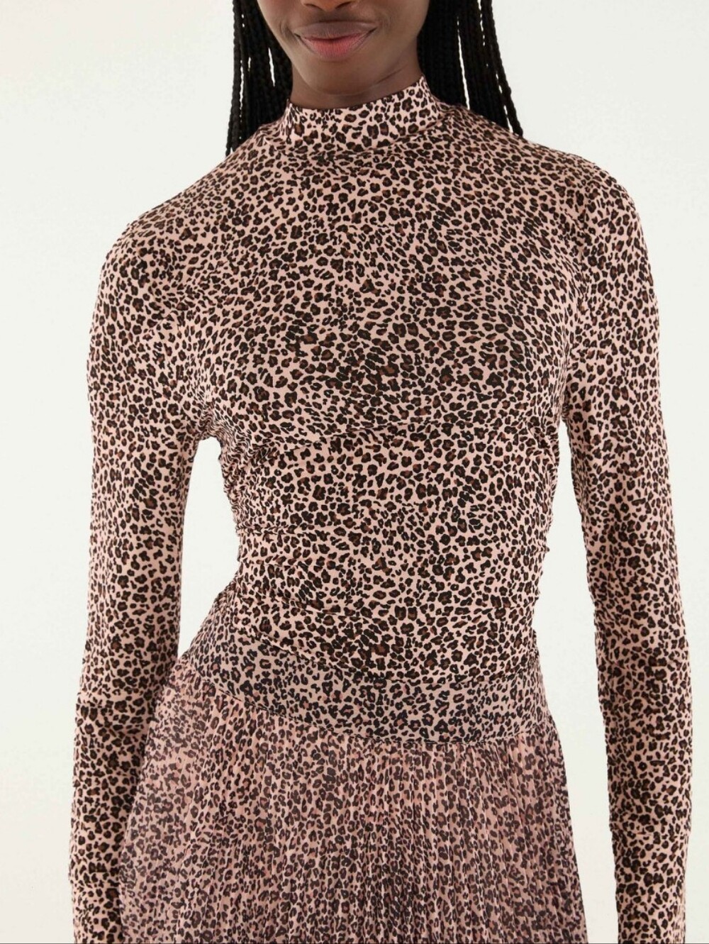 Farm Rio Baby Leopard Pink Jersey Blouse sz LRG